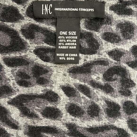 INC International Concepts Wrap Scarf in Animal Print - Picture 5 of 6